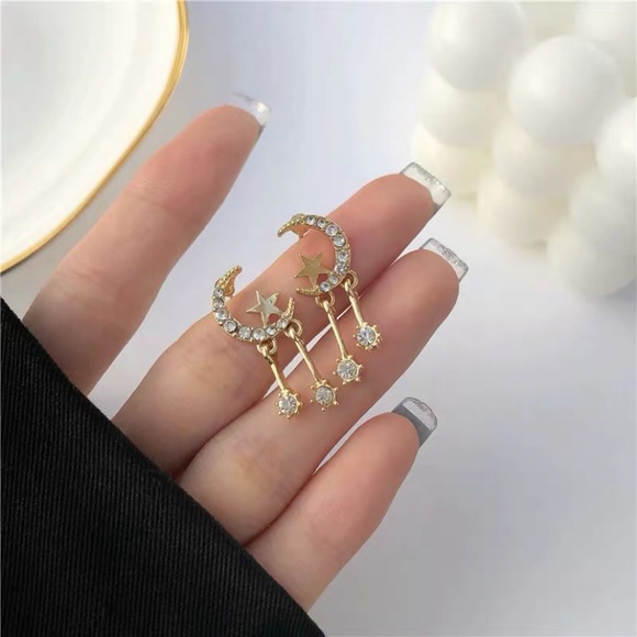 💙Sterling Post Moon Stars - Picture 2 of 12